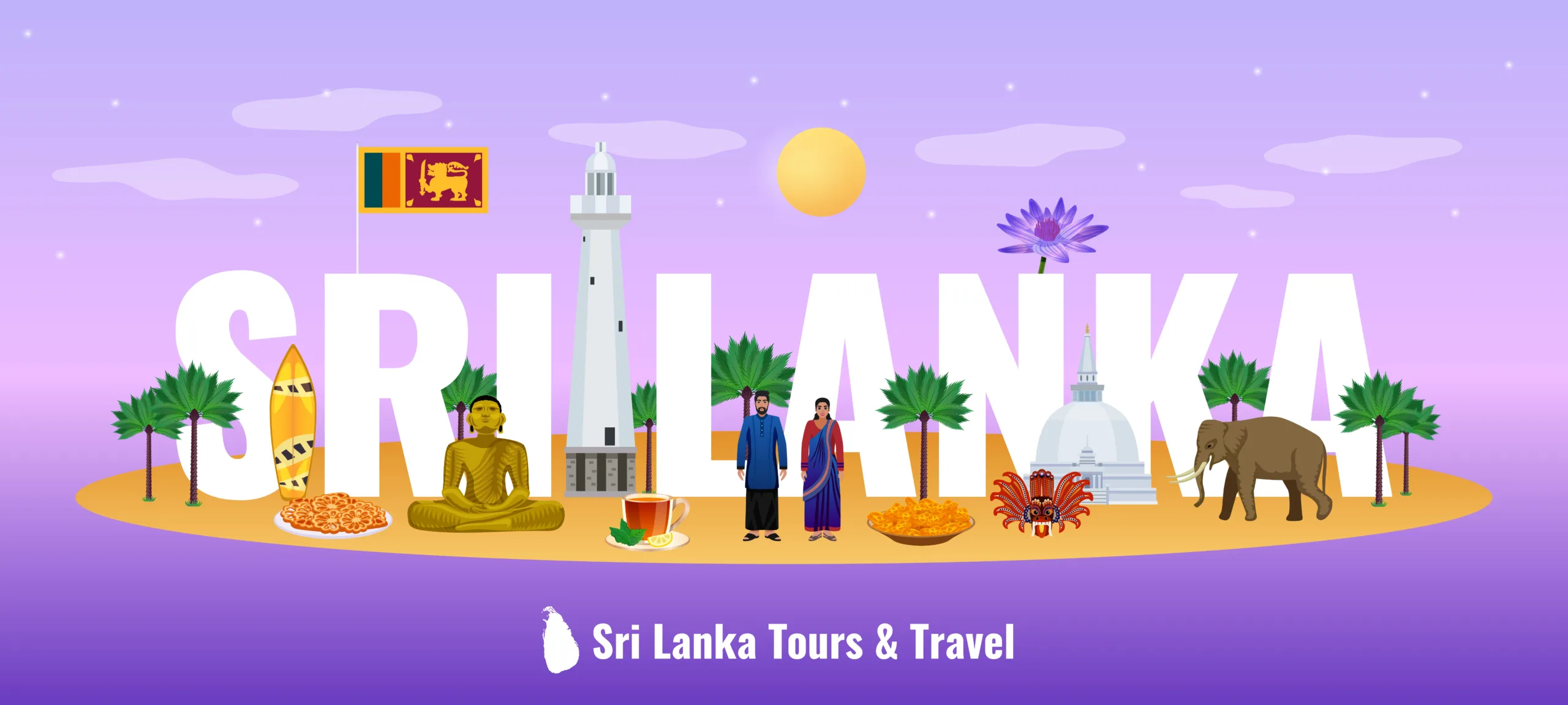 ourist map of Sri Lanka highlighting major attractions and regions where Sinhala and Tamil are spoken, showcasing the country’s linguistic and cultural diversity.